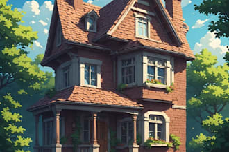 turns a portrait of your house in vector