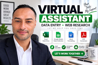 be your reliable virtual assistant for data entry and customer service