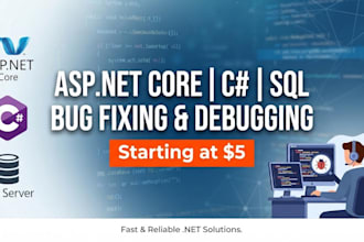 fix dotnet core csharp sql and API bugs