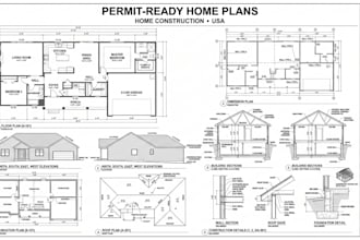 prepare permit ready home plans for home construction in the US