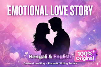 write emotional bengali and english love story for you
