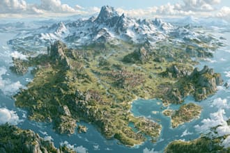 fantasy map design map illustration fantasy map