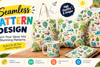 design unique seamless pattern for fabric and print products