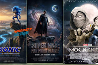 design cinematic movie posters, promotional posters, film poster design