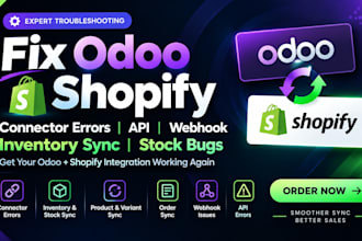 fix odoo shopify connector errors API webhook inventory sync stock bugs