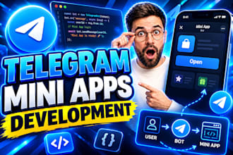 develop a custom telegram mini app or webapp using react