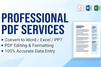 do excel to PDF, all work related to PDF documents