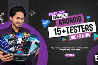 provide 12 active testers for google play console closed testing