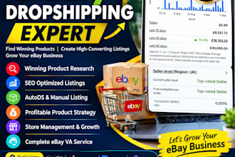 be amazon to ebay dropshipping, ebay VA, and top selling ebay listings