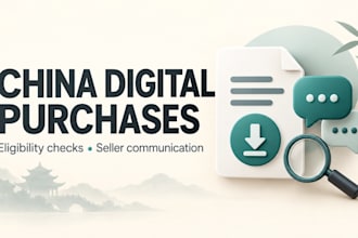 assist with licensed digital purchases from chinese online stores