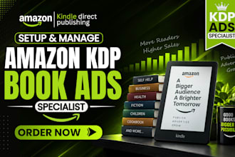 manage amazon KDP ads, book promotion and amazon PPC advertising