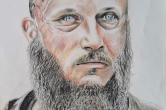 draw a realistic colored pencil portrait from your photo