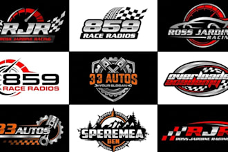design modern motorsports, automobile, racing logo for your business