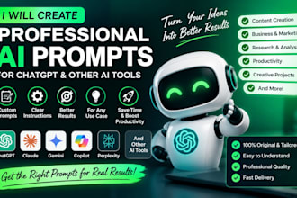 create professional ai prompts for chatgpt, gemini, deepseek, andgenerative ai