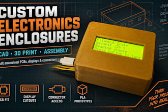 design a custom pcb enclosure or electronics housing for 3d printing
