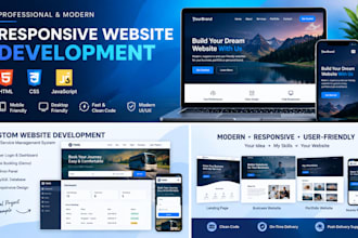 build a responsive webistes using html css and javascript and reactjs
