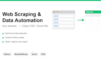 scrape any website and deliver clean data in excel or CSV