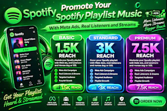 promote your spotify playlist music with facebook meta ads real listener stream