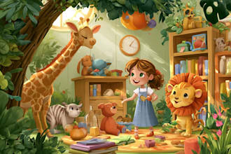 draw children book illustrations and kids book illustrations