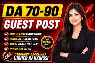 build high DR 70 plus SEO backlinks for your website