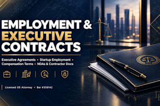 draft ironclad startup employment contracts as a licensed US attorney