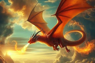 make an epic fantasy book cover
