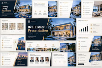design modern real estate presentation property listing brochure company profile