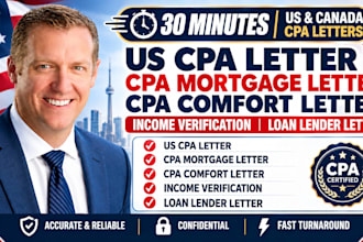 write US CPA letter CPA mortgage letter CPA comfort letter income verification