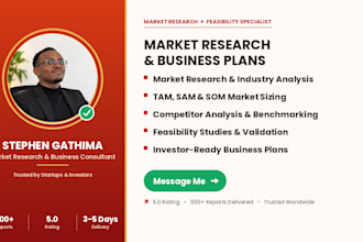 do market research, competitor analysis and business plans