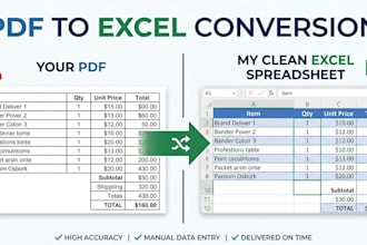 convert PDF or scanned images to excel accurately