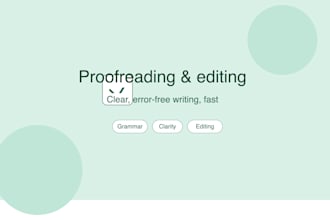 proofread and edit your text to make it clear and error free