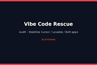 audit and stabilize your vibe coded cursor lovable or bolt app