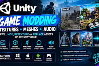 mod the textures, meshes and audio of any unity game
