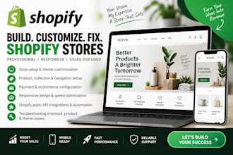 build a shopify store or fix shopify ecommerce issues