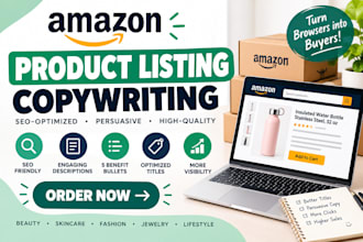 write amazon product descriptions and SEO listing copy