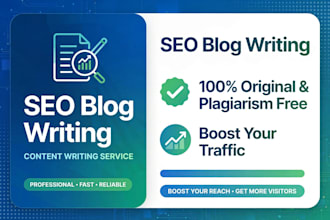 write SEO optimized blog posts articles and website content