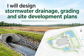 design stormwater drainage grading site development plans