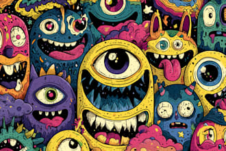 create amazing art of psychedelic, stoner, trippy, cover