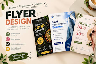 design a modern and professional flyer for your business