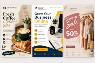 design a modern and professional flyer for your business