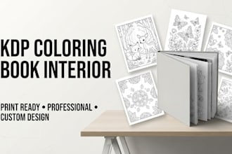 design KDP coloring book interiors and pages