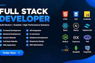 be your full stack developer for custom website and web application development