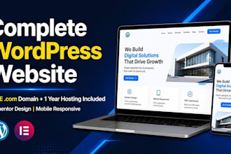 build a professional wordpress website with free domain and hosting