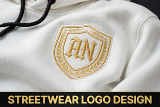 luxury streetwear logo with apparel mockup