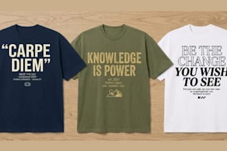 minimal typography t shirt designs
