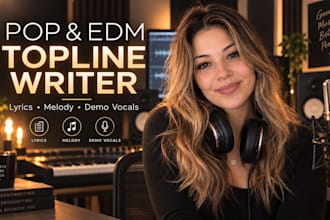 write and sing catchy pop and edm toplines for your track