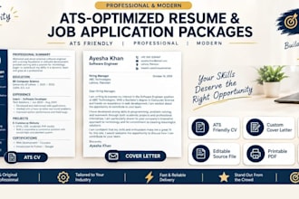 professional ats CV and cover letter design 24h delivery