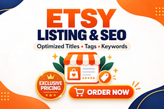create etsy listings and optimize etsy SEO titles and tags