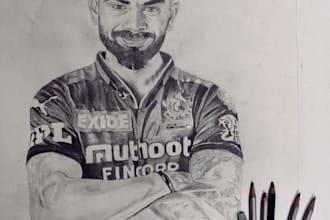 draw realistic portrait drawing,hand lettering, calkigraphy work