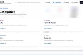 create a website for the customers with an innovative design